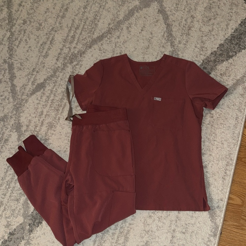 Maroon FIGS scrubs